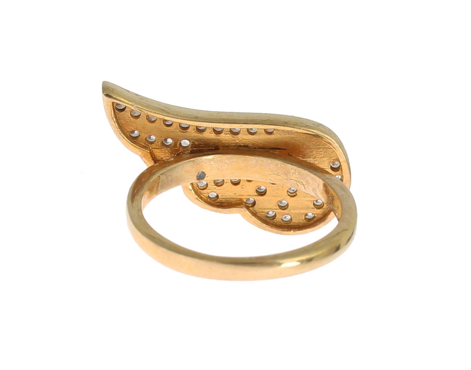 Nialaya Womens Clear CZ Gold 925 Silver Authentic Ring - Ginchy