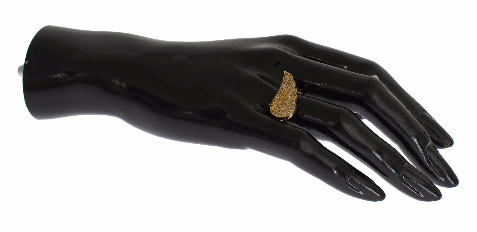 Nialaya Womens Clear CZ Gold 925 Silver Authentic Ring - Ginchy