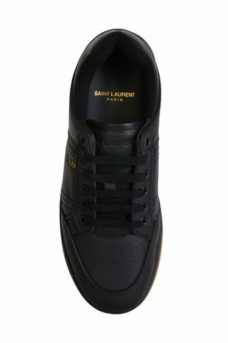 Saint Laurent Elegant Black Low-Top Leather Sneakers - Ginchy