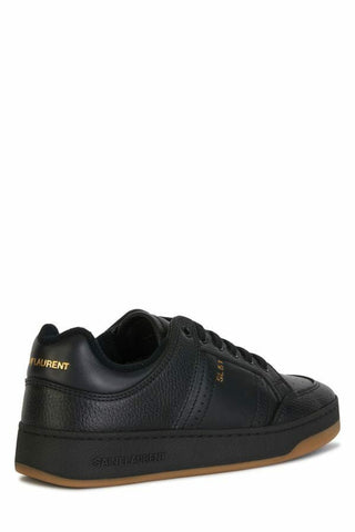 Saint Laurent Elegant Black Low-Top Leather Sneakers - Ginchy