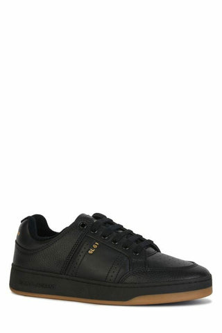 Saint Laurent Elegant Black Low-Top Leather Sneakers - Ginchy