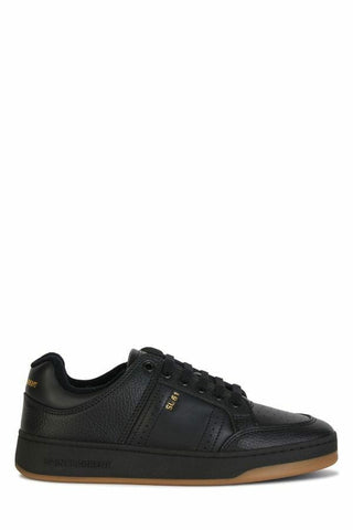 Saint Laurent Elegant Black Low-Top Leather Sneakers - Ginchy