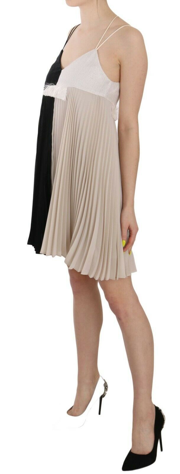 PINKO Black and White Mini Sleeve less A-line Princess Dress - Ginchy