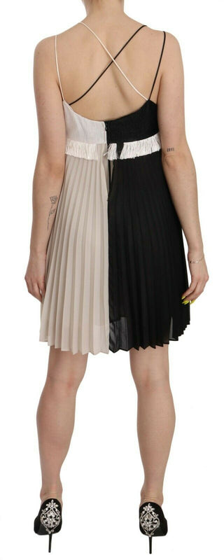 PINKO Black and White Mini Sleeve less A-line Princess Dress - Ginchy