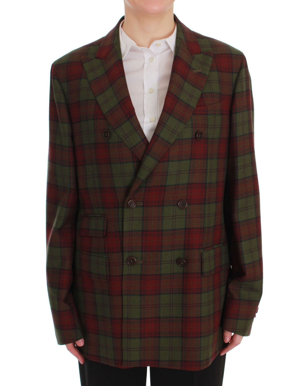 BENCIVENGA Green Wool Double Breasted Bordeaux - Ginchy