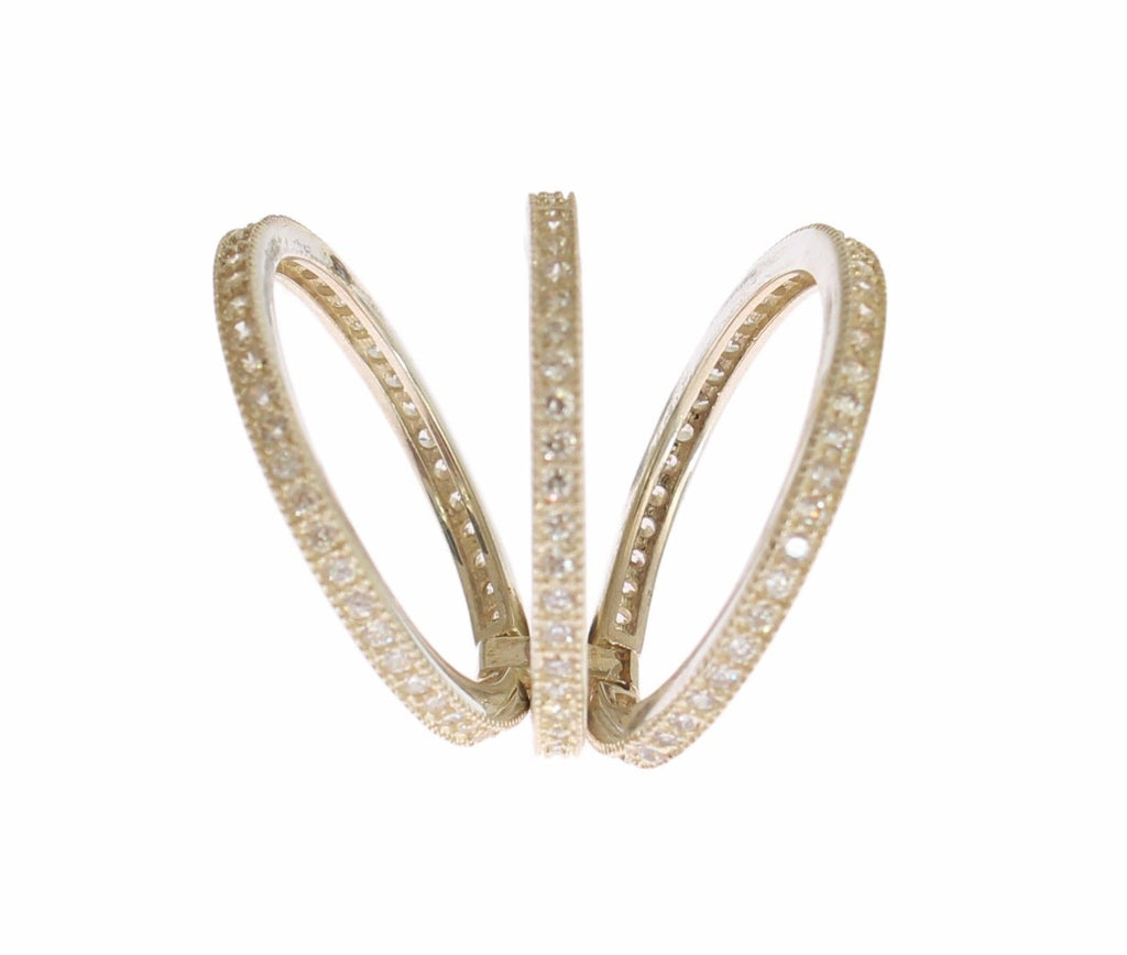 Nialaya Silver Womens Clear CZ 925 Sterling Ring - Ginchy