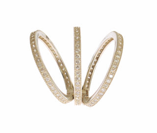 Nialaya Silver Womens Clear CZ 925 Sterling Ring - Ginchy