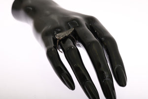 Nialaya Silver Womens Black CZ Rhodium 925 Ring - Ginchy