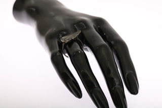 Nialaya Silver Womens Black CZ Rhodium 925 Ring - Ginchy