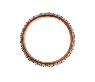Nialaya Pink Gold 925 Silver Clear CZ Ring - Ginchy