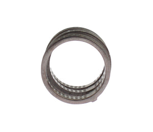 Nialaya Black CZ Rhodium 925 Silver Ring - Ginchy