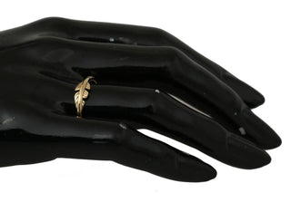 Nialaya Gold Feather Clear CZ 925 Silver Women - Ginchy