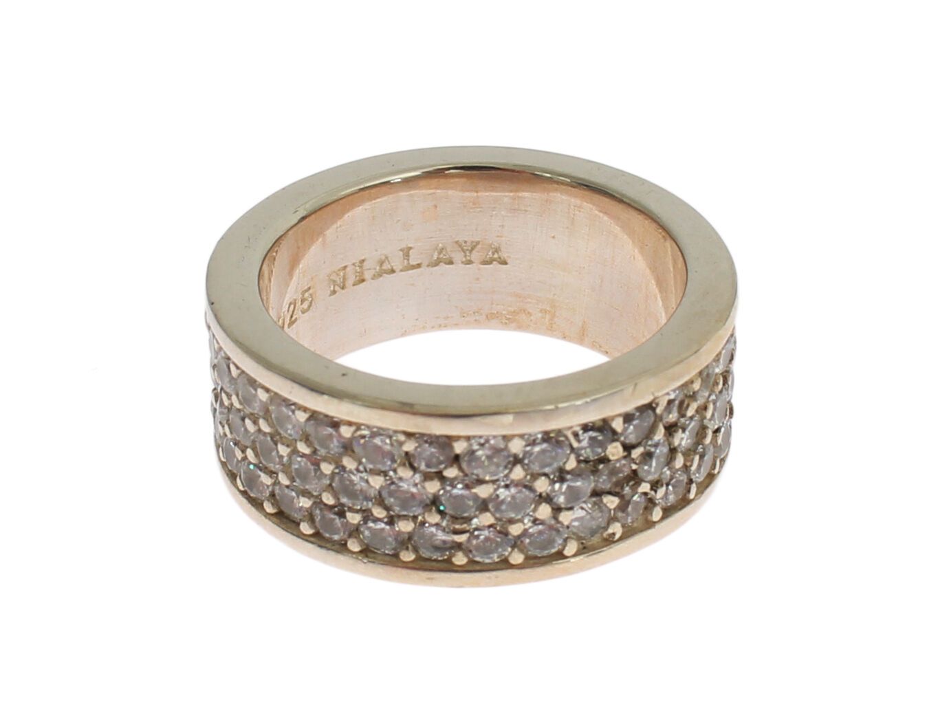 Nialaya Silver Womens CZ 925 Sterling Ring - Ginchy