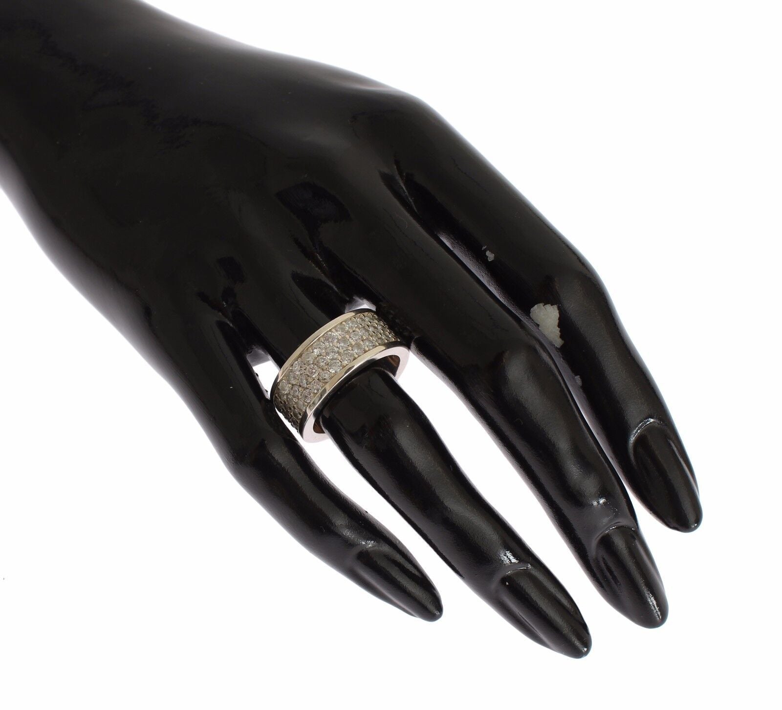 Nialaya Silver Womens CZ 925 Sterling Ring - Ginchy