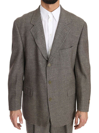 Fendi Brown Wool Regular Single  Breasted Suit - Ginchy