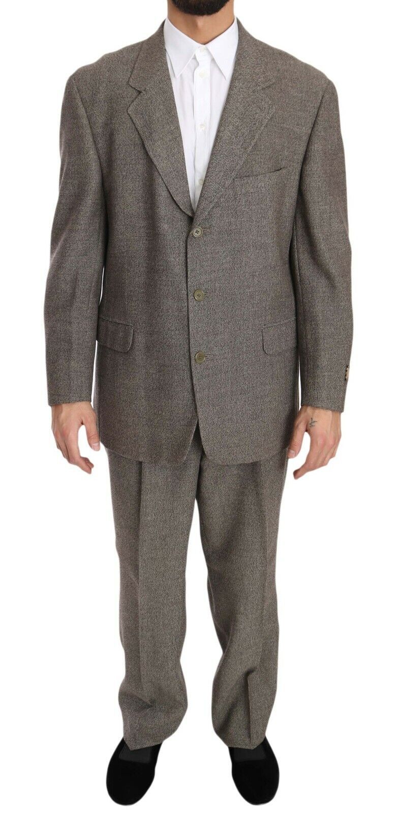 Fendi Brown Wool Regular Single  Breasted Suit - Ginchy