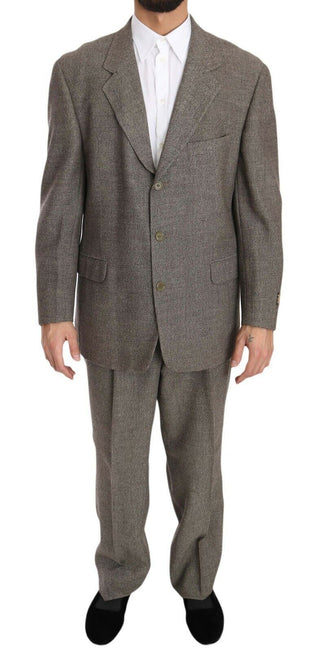 Fendi Brown Wool Regular Single  Breasted Suit - Ginchy