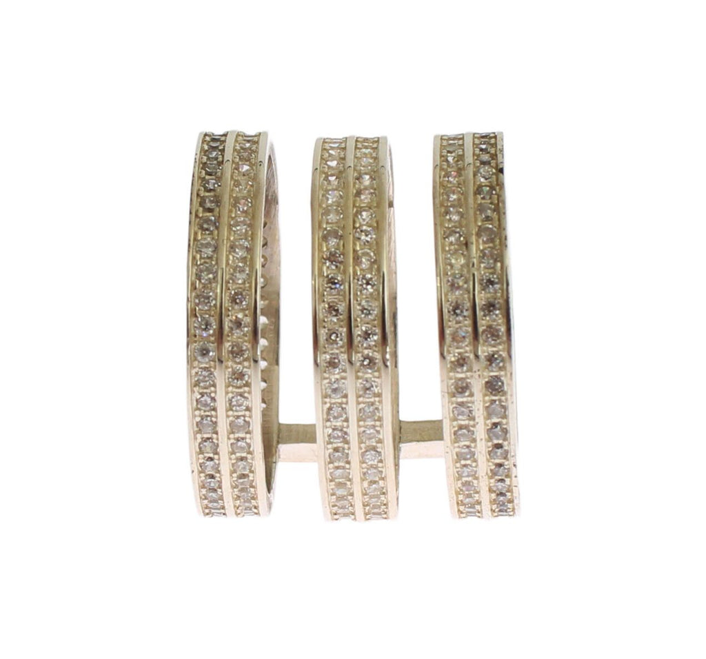 Nialaya Authentic Womens Clear CZ 925 Sterling Silver Ring - Ginchy