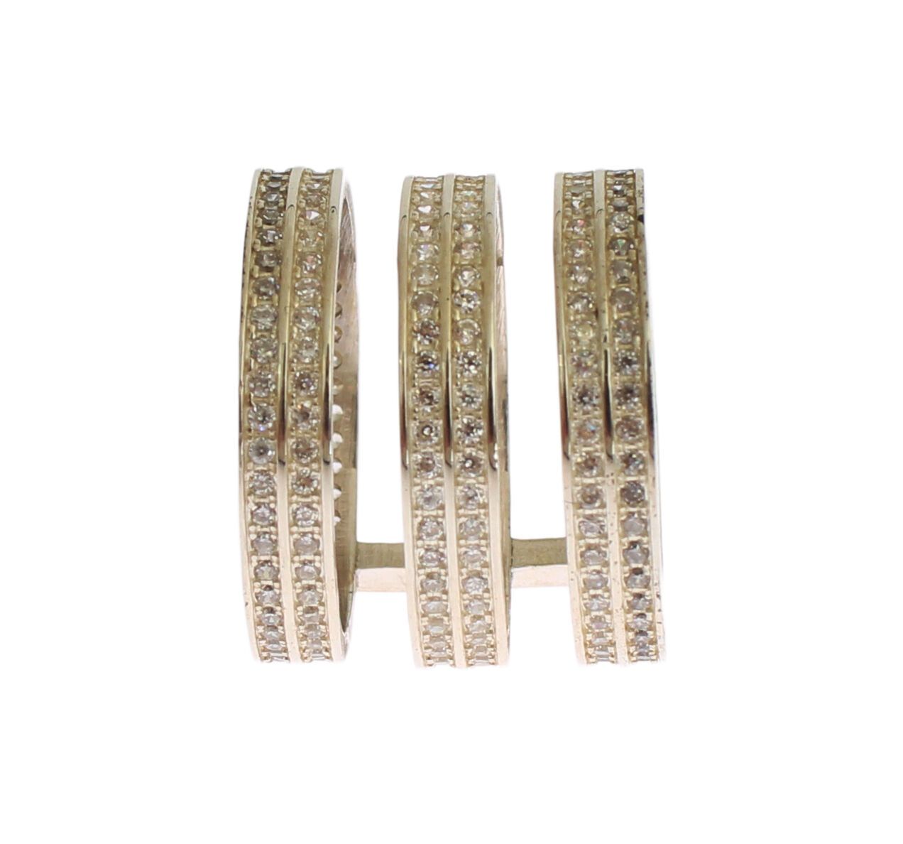Nialaya Authentic Womens Clear CZ 925 Sterling Silver Ring - Ginchy