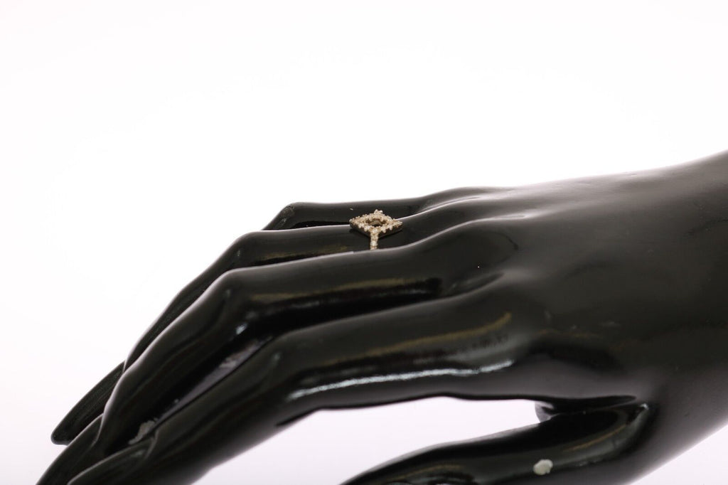 Nialaya Silver Rhombus Womens Clear CZ 925 Silver Ring - Ginchy