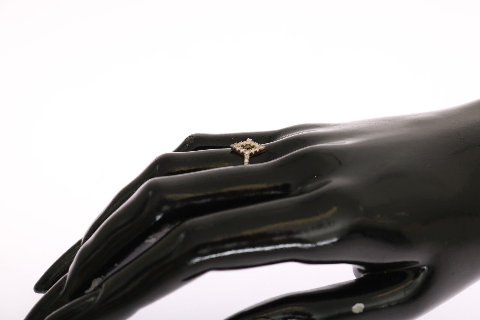 Nialaya Silver Rhombus Womens Clear CZ 925 Silver Ring - Ginchy