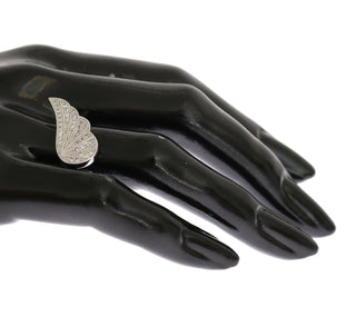 Nialaya Silver Womens Wing Clear CZ 925 Silver Ring - Ginchy