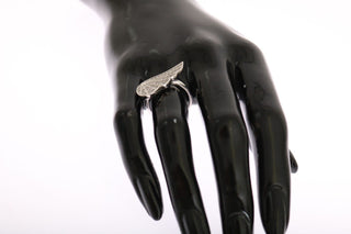 Nialaya Silver Womens Wing Clear CZ 925 Silver Ring - Ginchy