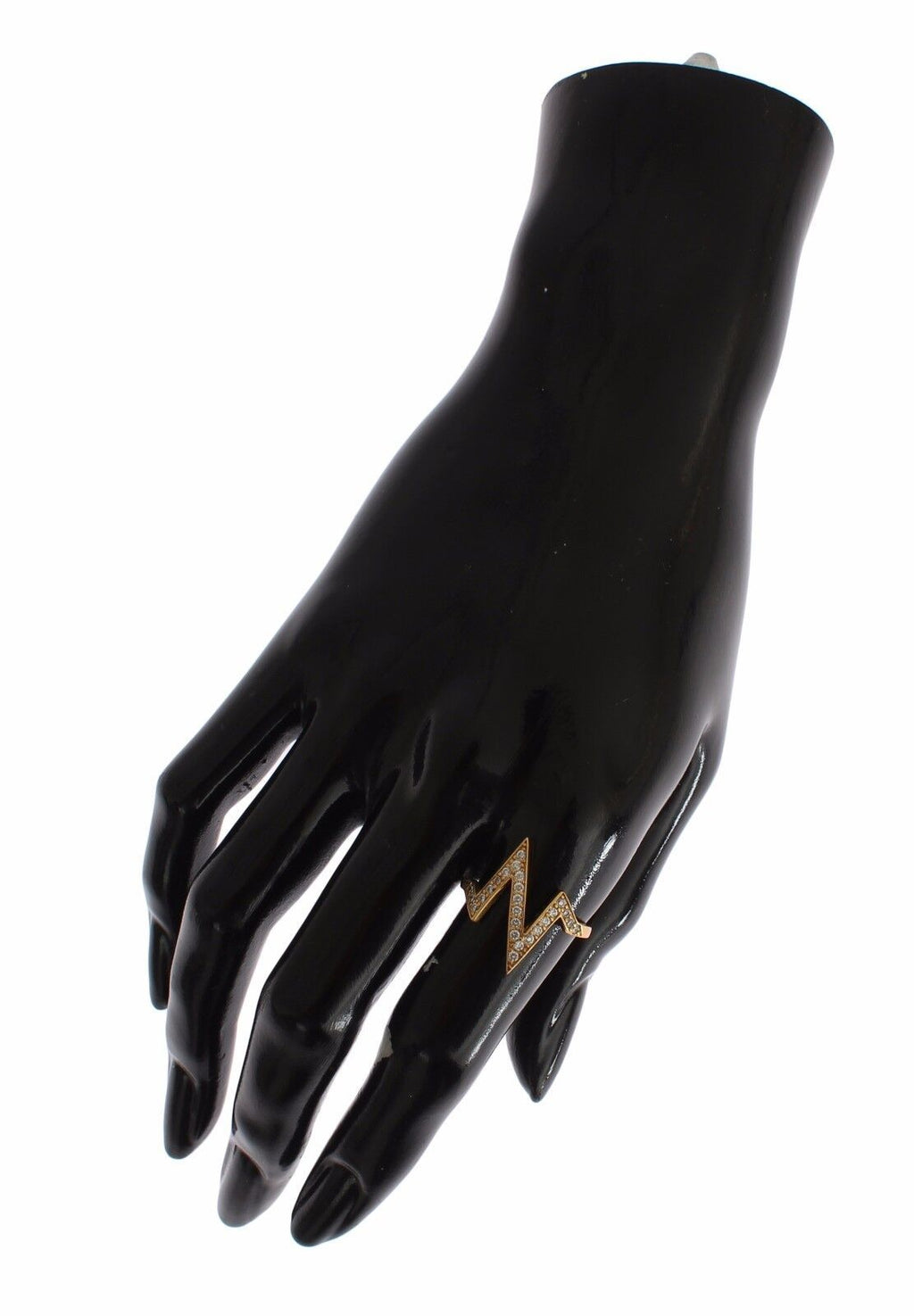 Nialaya Gold 925 Silver Womens Clear CZ 18K Ring - Ginchy