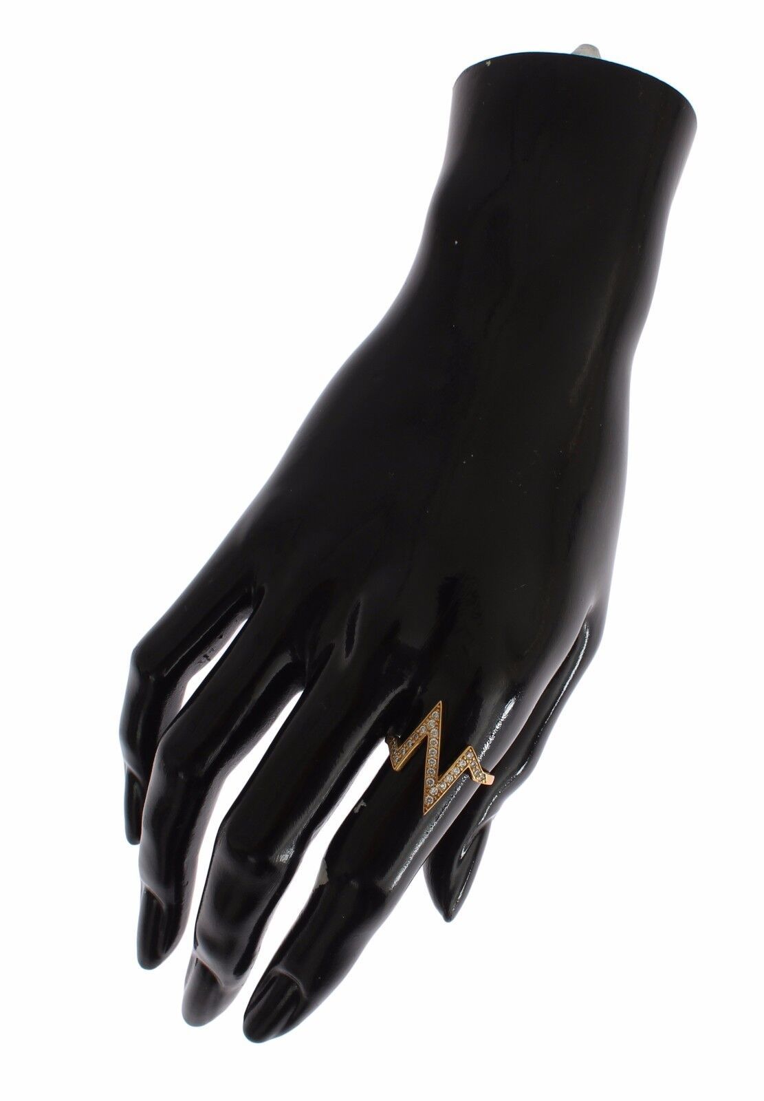 Nialaya Gold 925 Silver Womens Clear CZ 18K Ring - Ginchy