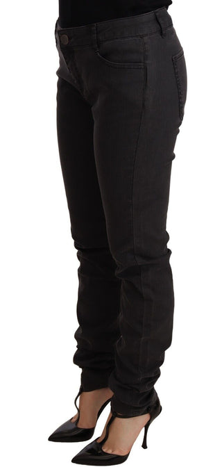 PINKO Black Cotton Stretch Skinny Mid Waist Women Denim Jeans - Ginchy
