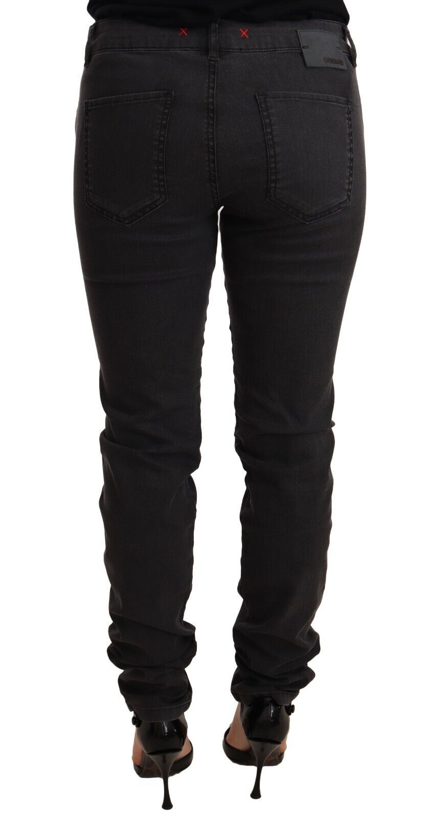 PINKO Black Cotton Stretch Skinny Mid Waist Women Denim Jeans - Ginchy