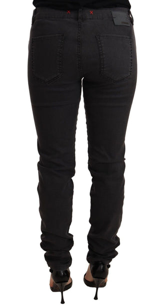 PINKO Black Cotton Stretch Skinny Mid Waist Women Denim Jeans - Ginchy