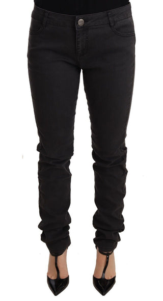 PINKO Black Cotton Stretch Skinny Mid Waist Women Denim Jeans - Ginchy