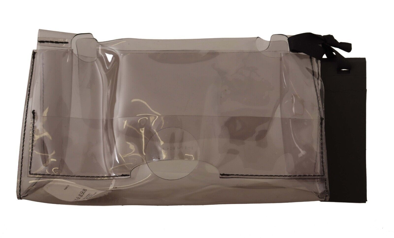 PINKO Black Clear Plastic Transparent Pouch Purse Clutch Bag - Ginchy
