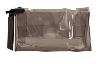 PINKO Black Clear Plastic Transparent Pouch Purse Clutch Bag - Ginchy