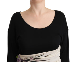 Roberto Cavalli Black Silver Sheath Knee Length Dress - Ginchy