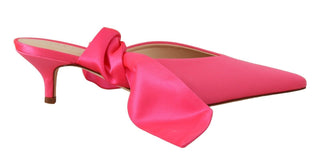 GIA COUTURE Pink Leather Lace Up Kitten Heels Pumps Shoes - Ginchy