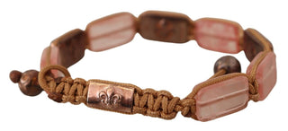 Nialaya Multicolor Crystals Logo Embellished Adjustable Bracelet - Ginchy