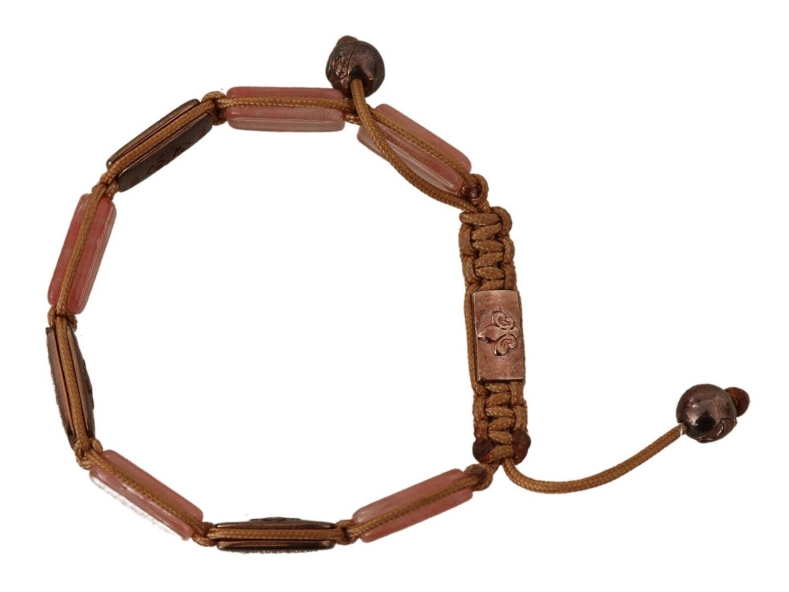 Nialaya Multicolor Crystals Logo Embellished Adjustable Bracelet - Ginchy