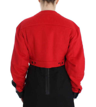 KAALE SUKTAE Black Short Croped Coat Bomber Jacket