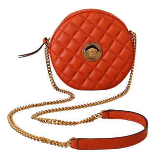 Versace Elegant Round Nappa Leather Crossbody Bag - Ginchy