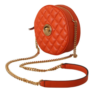 Versace Elegant Round Nappa Leather Crossbody Bag - Ginchy