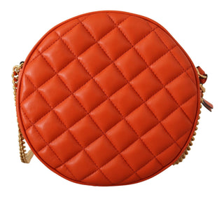 Versace Elegant Round Nappa Leather Crossbody Bag - Ginchy