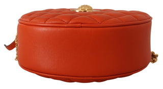 Versace Elegant Round Nappa Leather Crossbody Bag - Ginchy