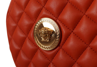 Versace Elegant Round Nappa Leather Crossbody Bag - Ginchy