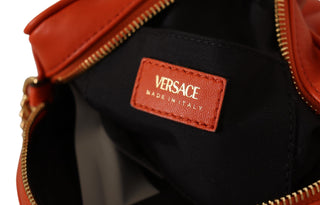Versace Elegant Round Nappa Leather Crossbody Bag - Ginchy