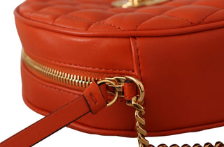 Versace Elegant Round Nappa Leather Crossbody Bag - Ginchy