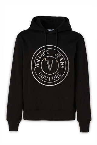 Versace Jeans Stunning Hooded Black Cotton Sweatshirt - Ginchy