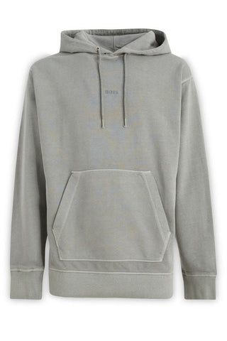Hugo Boss Elegant Grey Cotton Hooded Sweatshirt - Ginchy