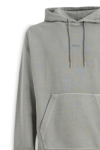Hugo Boss Elegant Grey Cotton Hooded Sweatshirt - Ginchy